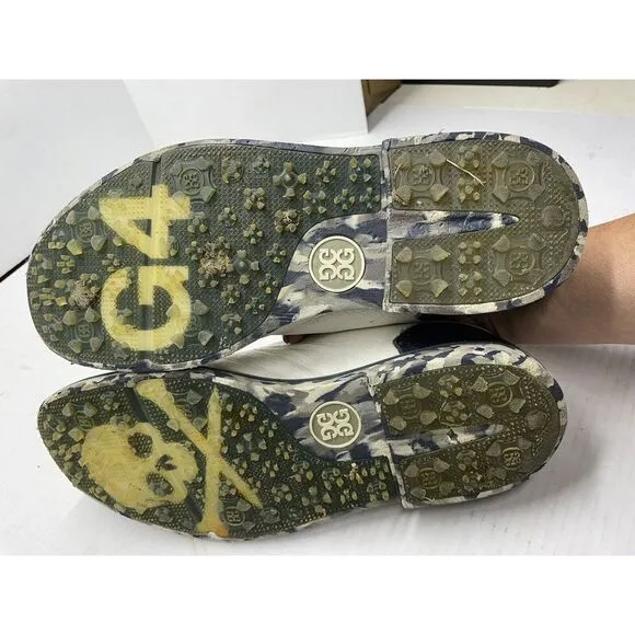 G/Fore G4 Split Toe Golf Sneakers Gallivanter Men's 10.5 White/Camo Sole Shoes