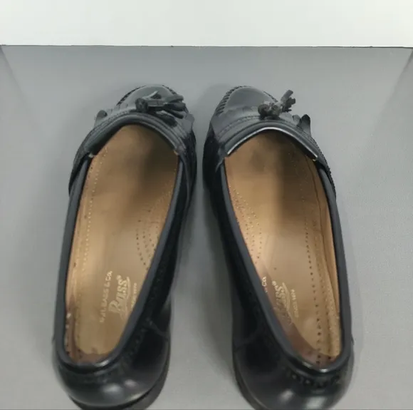 G.H Bass Weejuns Frazier Men's Black Frazier Kiltie Tassel Loafers size 9.5 D