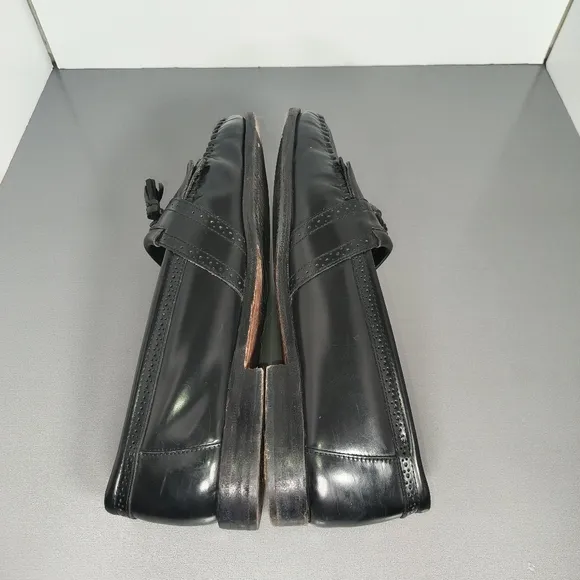 G.H Bass Weejuns Frazier Men's Black Frazier Kiltie Tassel Loafers size 9.5 D