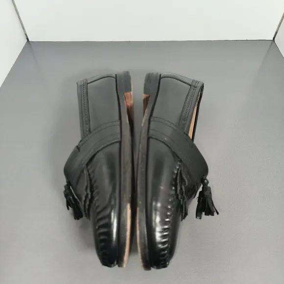 G.H Bass Weejuns Frazier Men's Black Frazier Kiltie Tassel Loafers size 9.5 D