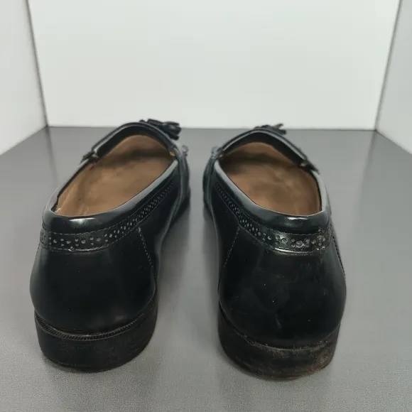 G.H Bass Weejuns Frazier Men's Black Frazier Kiltie Tassel Loafers size 9.5 D