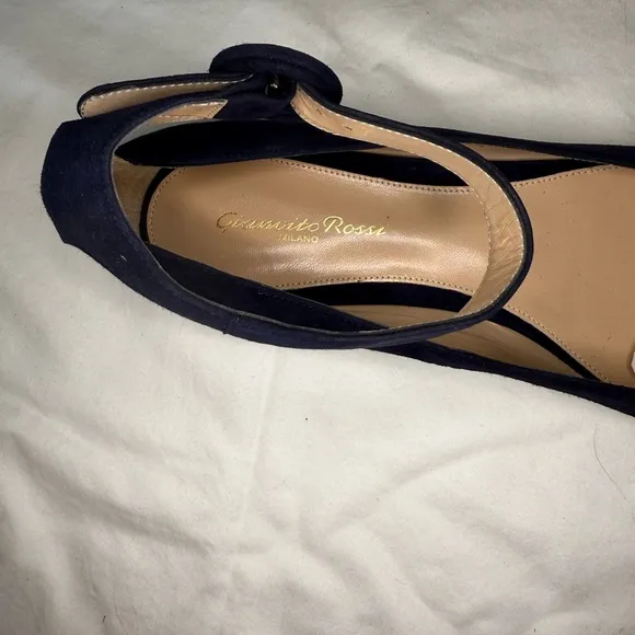Gianvito Rossi Navy Women's Ballet Flats