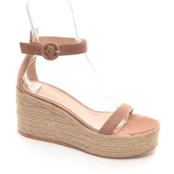 Gianvito Rossi Portofino Praline Espadrille Sandals 41