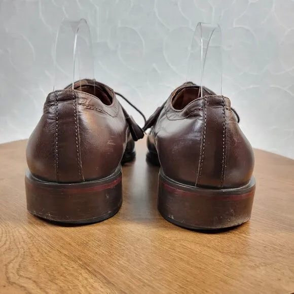 Giorgio Brutini Mens Dress Shoes 10 Brown Snake Skin Leather Lace Up Oxford