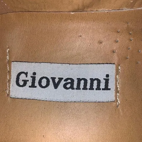 Giovanni Mens Size 9 Brown Leather Alligator Prints Oxford Dress Shoes Square