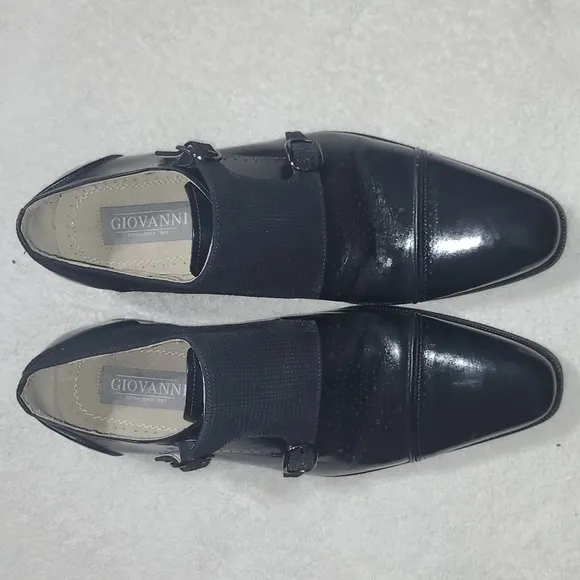 GIOVANNI OSCAR MONK STRAP LACE UP DRESS SHOES SIZE 10.5 MEN'S