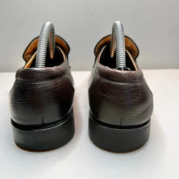 Giovanni Valentino Men’s Dress Shoes Loafers  Dark Brown Size 9 Dress Shoes