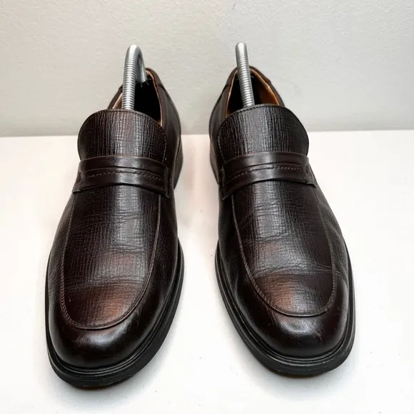 Giovanni Valentino Men’s Dress Shoes Loafers  Dark Brown Size 9 Dress Shoes