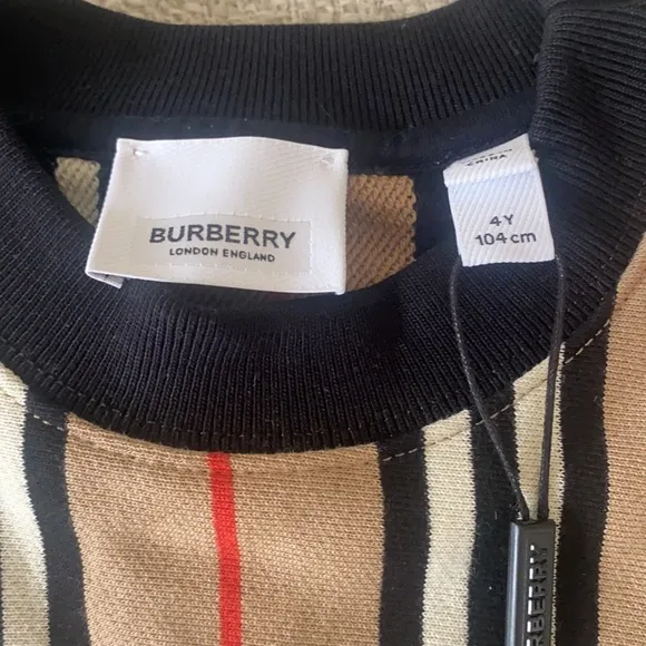 Girls Burberry Dress size 4 and Burberry high top sneakers size 27 (10c)