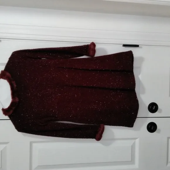 Girls' Garnet American Girl Dress and purse with Matching Doll Outfit.