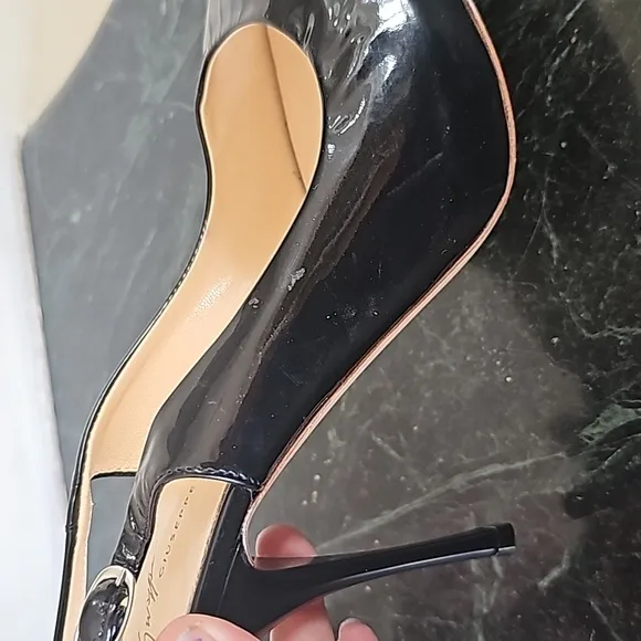 Giuseppe Zanotti Design Black Stiletto Platform Patent Leather Sandals 40 US 10