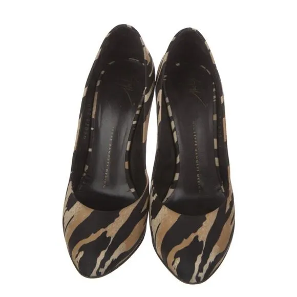 Giuseppe Zanotti Leopard Animal Print Stiletto Heel Pump EU 38.5 US 8.5