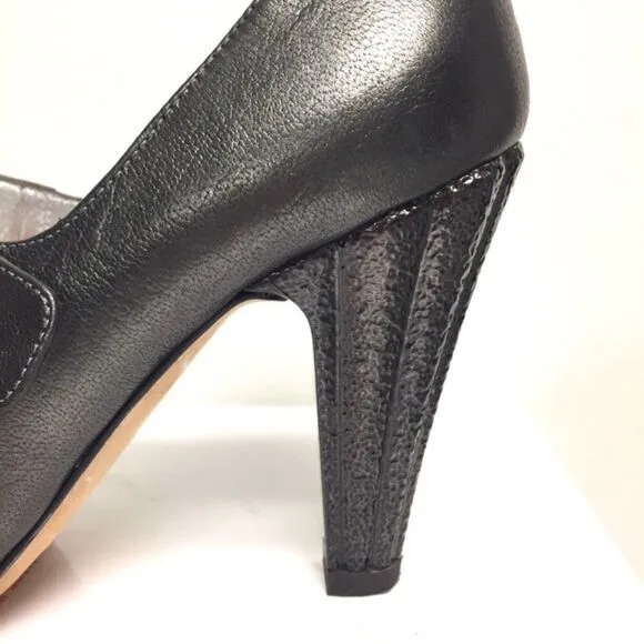GIUSEPPE ZANOTTI Mary Jane Peep Toe Heels Metallic Silver  7