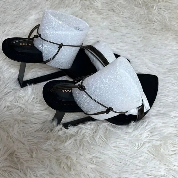 Good American Cinder-F*-Rella Wedge Lucite Heels Size 7.5 New