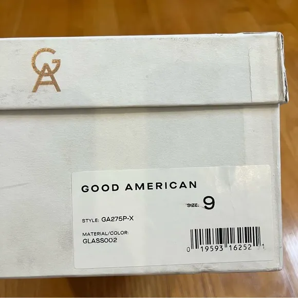 Good American Cinder-F*cking-Rella Glass Pump Shoes Size 9 NWT