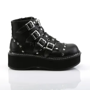 Gothic Buckle Heart Studded Zipper Boots