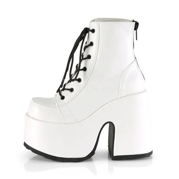 Gothic High Heel Platform Lace Up Ankle Boots