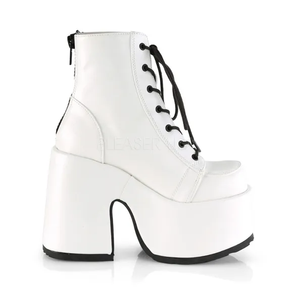 Gothic High Heel Platform Lace Up Ankle Boots