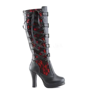 Gothic Platform Lace Up High Heel Boots