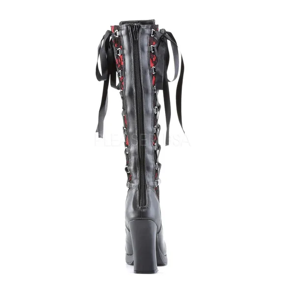 Gothic Platform Lace Up High Heel Boots
