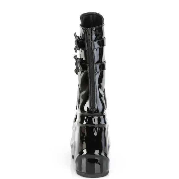 Gothic Wedge Platform Lace Up Boots
