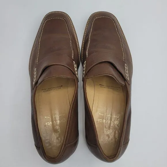Gravati Hand Made In Italy Men's Dress Shoes Brown Leather 6769 US Size 13M