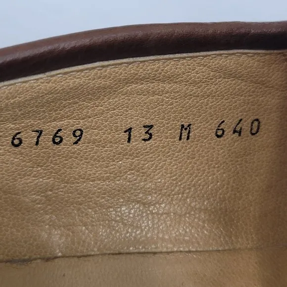 Gravati Hand Made In Italy Men's Dress Shoes Brown Leather 6769 US Size 13M
