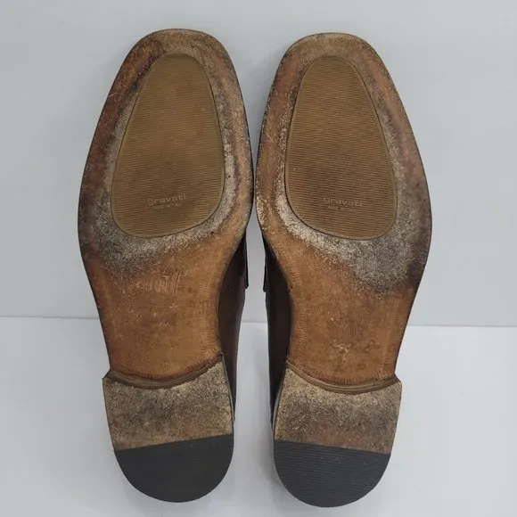 Gravati Hand Made In Italy Men's Dress Shoes Brown Leather 6769 US Size 13M