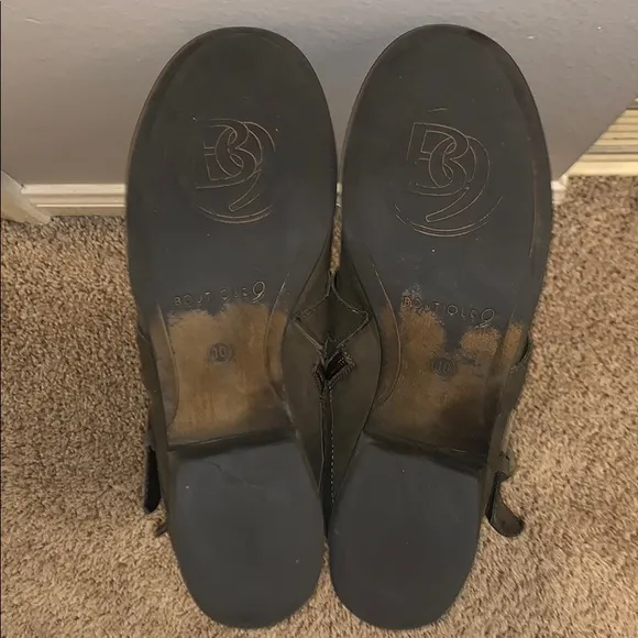 Green Double Buckle Boots