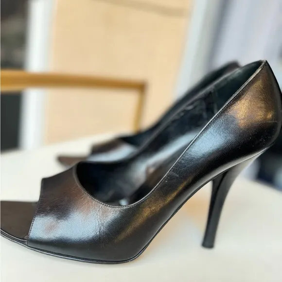 Gucci Black Women's Peep-Toe Heels