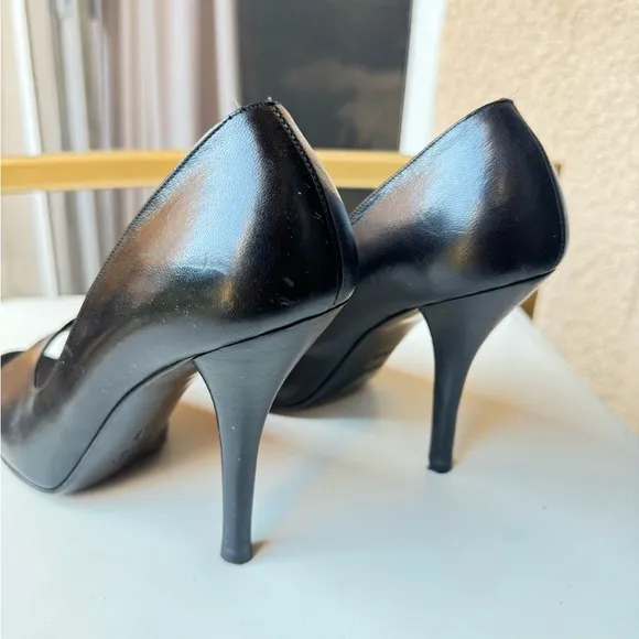 Gucci Black Women's Peep-Toe Heels
