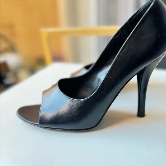 Gucci Black Women's Peep-Toe Heels