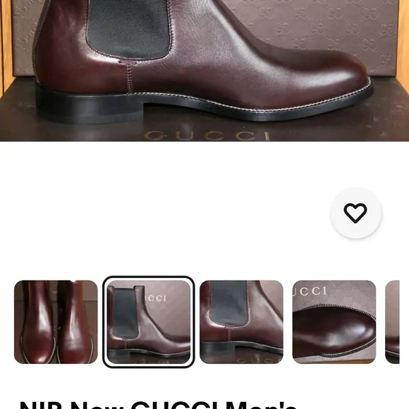 Gucci Chelsea Boots in Brown and Black Leather