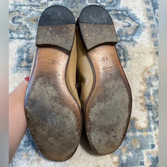 Gucci Men's Tan and Brown Loafers Size 9