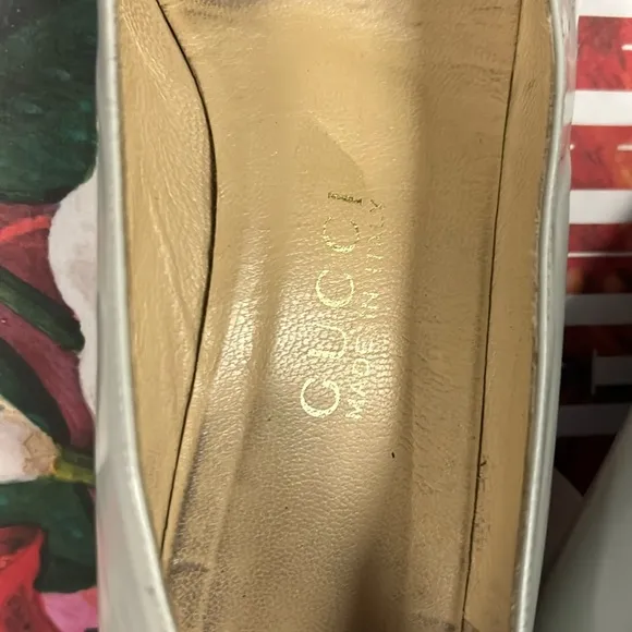 Gucci Stunning Green Leather block heel pumps  dress shoes Sz 37C
