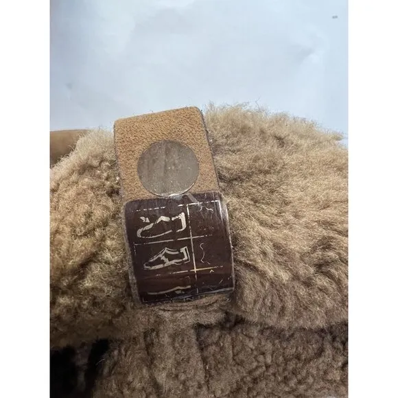 Gucci Suede Monogram Shearling Boots in Tan with Dustbag