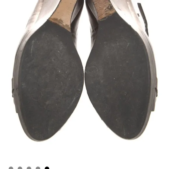 Gucci Women's Metallic Wedge Peep-Toe Shoes