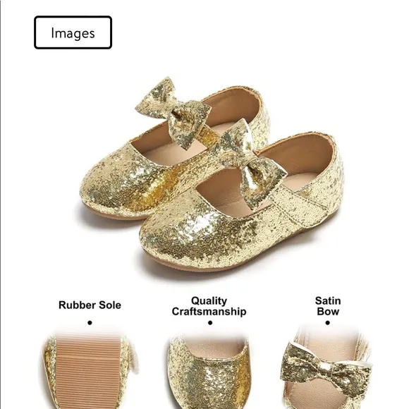 GUESS Brand Girls Red Dress and gold Felix &amp; Flora shoes bundle