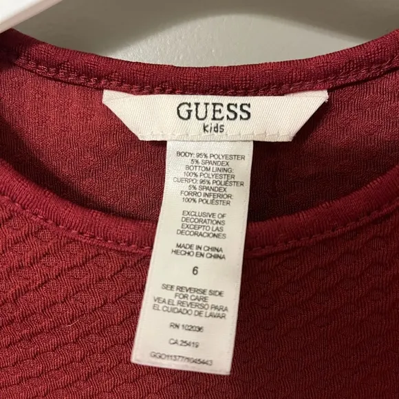 GUESS Brand Girls Red Dress and gold Felix &amp; Flora shoes bundle