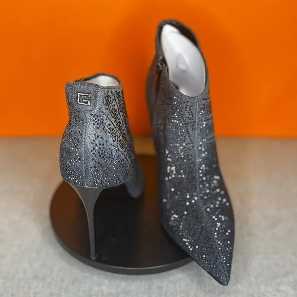 Guess Fazzie 2 Heel Bootie Ombre Black Blue Sparkle Size 9 M