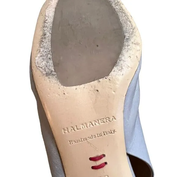 HALMANERA SLINGBACK SHOES LIGHT GREY LEATHER 39