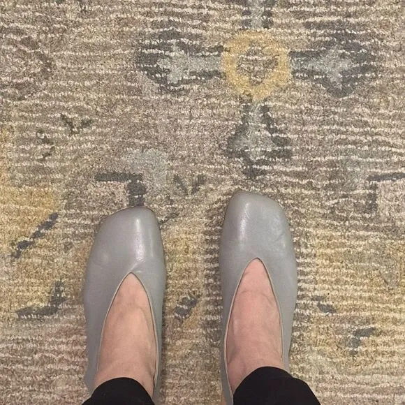 HALMANERA SLINGBACK SHOES LIGHT GREY LEATHER 39
