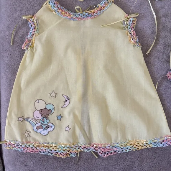 Handmade Yellow Baby Outfit Set with Embroidery