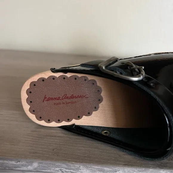 Hanna Andersson Kitty Cat Kawaii Clog Mule Black Slingback Girl Size EU-30 US-12