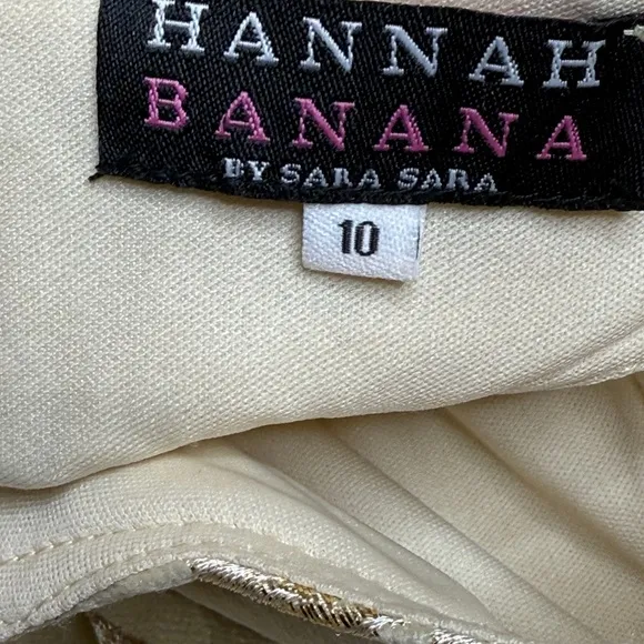 Hannah Banana Gold Elegant Shimmer Floral Girl’s Dress