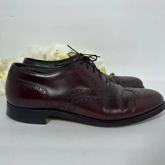 Hanover Mens Wingtip Dress Shoes size 11 Burgundy