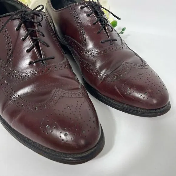 Hanover Mens Wingtip Dress Shoes size 11 Burgundy