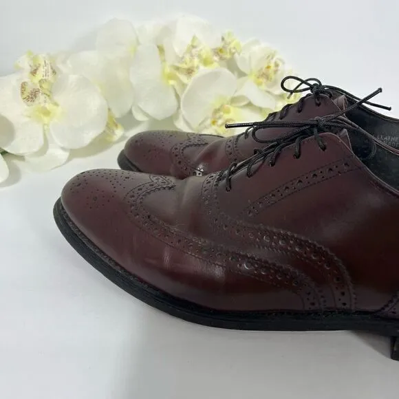 Hanover Mens Wingtip Dress Shoes size 11 Burgundy
