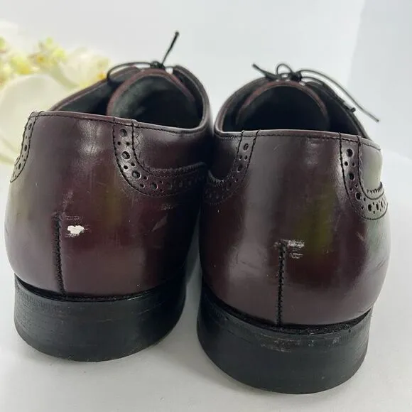 Hanover Mens Wingtip Dress Shoes size 11 Burgundy