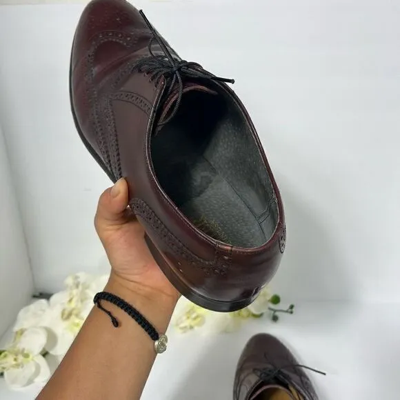 Hanover Mens Wingtip Dress Shoes size 11 Burgundy